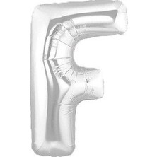 Ez Jet Ezjet  Balon Parti F Harf Gümüş Folyo Balon 102 cm