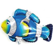 Ez Jet Ezjet  Folyo Balon Doğum Günü Balonu Parti Balonu 90 x 71 cm Mavi Balık