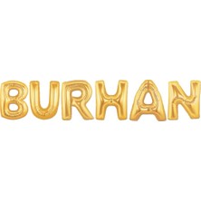 Ez Jet Ezjet  Doğum Günü Burhan Altın Folyo Balon Set 40 cm Isim Balon