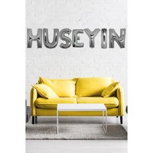 Fırsat Ayı Fırsatayı Doğum Günü Hüseyin Gümüş Harf Folyo Balon Set 40 cm Isim Balon