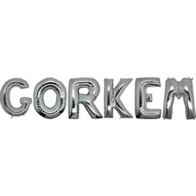 Fırsat Ayı Fırsatayı Doğum Günü Görkem Gümüş Folyo Balon Set 40CM Isim Balon