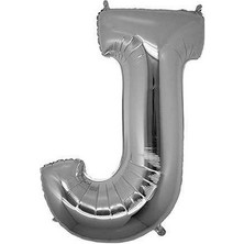 Fırsat Ayı Fırsatayı J Folyo Balon Gümüş 100 cm Helyum Balon Uçan Balon