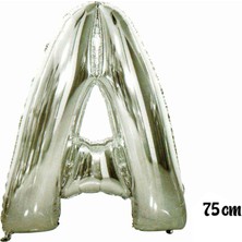 Fırsat Ayı Fırsatayı  75 cm A Harfi Folyo Balon Gümüş