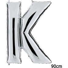Fırsat Ayı Fırsatayı  90 cm K Harfi Folyo Balon Gümüş