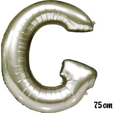 Fırsat Ayı Fırsatayı  75 cm G Harfi Folyo Balon Gümüş