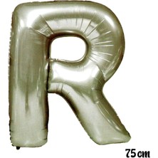 Fırsat Ayı Fırsatayı  75 cm R Harfi Folyo Balon Gümüş