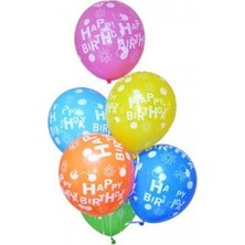 Fırsat Ayı Fırsatayı  Happy Birthday Baskılı Balon 100 Adet