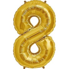 Fırsat Ayı Fırsatayı  Balon Rakam Balon Folyo Orta Boy 75 cm Gold 8