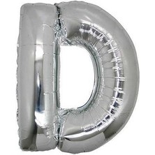 Fırsat Ayı Fırsatayı  D Folyo Balon Gümüş 100 cm Helyum Balon Uçan Balon