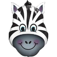 Fırsat Ayı Fırsatayı  Folyo Balon Doğum Günü Balonu Parti Balonu 45 cm Zebra