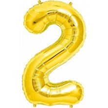 Fırsat Ayı Fırsatayı Gold Folyo Balon 2 Rakamı
