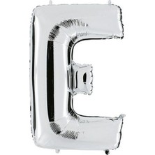 Pembecin  Balon Parti E Harf Gümüş Folyo Balon 102 cm