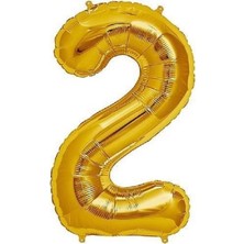 Pembecin  Balon Rakam Balon Folyo Orta Boy 75 cm Gold 2