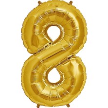Pembecin  Folyo Balon 8 Rakamı Altın 40 cm