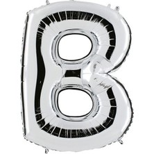 Pembecin  Balon Parti B Harf Gümüş Folyo Balon 102 cm