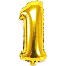 Pembecin Gold Folyo Balon 1 Rakamı