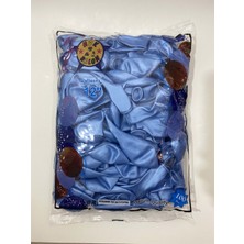 Vegetti   Balon - Mavi Metalik Balon - 100 Adet