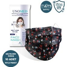 Unomed Face Mask Unomed Lara 3 Katlı Ultrasonik Meltblown Filtreli 10'Lu 10paket Cerrahi Maske-Burun Telli