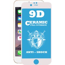 Caseart Apple iPhone 6s Tam Kaplayan Seramik Nano Esnek Ekran Koruyucu - Beyaz