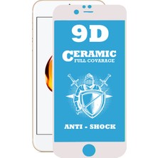 Caseart Apple iPhone 7 Plus Tam Kaplayan Seramik Nano Esnek Ekran Koruyucu - Beyaz