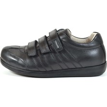 Tirenti 433 Hakiki Deri Siyah Cırtlı Ortapedik Erkek Çocuk Okul Ayakkabı 31-37