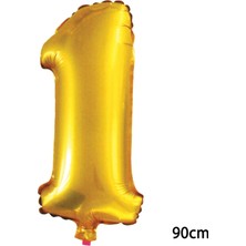 King Shark Kingshark  90 cm 1 Rakamı Folyo Balon Altın