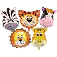 King Shark Kingshark  Balon Safari Serisi Hayvanlar Tlı Folyo Balon 5 Li Set