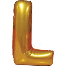 Ez Jet Ezjet  90 cm L Harfi Folyo Balon Altın