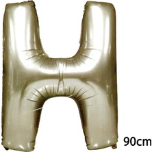 Ez Jet Ezjet  90 cm H Harfi Folyo Balon Gümüş