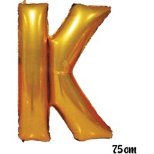 Ez Jet Ezjet  75 cm K Harfi Folyo Balon Altın