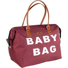 Molmini Baby Bag Çanta Keten Bordo