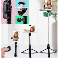 Twinix Kablosuz Kumandalı Telefon Selfie Çubuğu Monopad Ayaklı Tripod Bluetooth