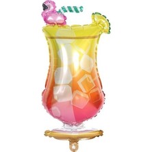 Pembecin  Folyo Balon Doğum Günü Balonu Parti Balonu 40X85 cm Kadeh