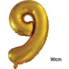 Pembecin  90 cm 9 Rakamı Folyo Balon Altın