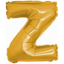 Pembecin  Gold Renk Folyo Balon Z Harfli Helyum Balon 100 cm Dev Boy