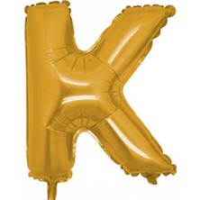 Pembecin  K (Gold) Harf Folyo Balon - 90 cm - Altın Folyo Harf Balon