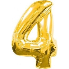 Pembecin Gold Folyo Balon 1 Rakamı4