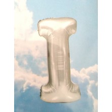 Pembecin  I Harf Silver Gümüş Folyo Balon Harfli Helyum Balon 100 cm Dev Boy