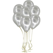 Vegetti  25'li Lateks Metalik Balon Gümüş