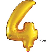 Vegetti  90 cm 4 Rakamı Folyo Balon Altın