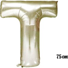 Vegetti  75 cm T Harfi Folyo Balon Gümüş