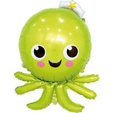 Vegetti  Folyo Balon Doğum Günü Balonu Parti Balonu 90X65 cm Ahtapod