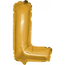 Vegetti  L (Gold) Harf Folyo Balon - 90 cm - Altın Folyo Harf Balon