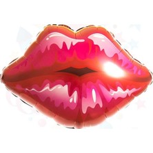 Ez Jet Ezjet  Folyo Balon Doğum Günü Balonu Parti Balonu 80 cm Dudak