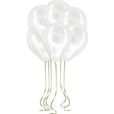 Ez Jet Ezjet  Parti Metalik Beyaz Balon 20'li