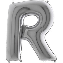 Ez Jet Ezjet  Balon Parti R Harf Gümüş Folyo Balon 102 cm
