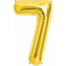 Ez Jet Ezjet  Rakam Folyo Balon 7 Rakamı Büyük Boy Balon Altın Sarısı/dore 100CM