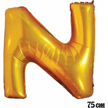 Fırsat Ayı Fırsatayı  75 cm N Harfi Folyo Balon Altın