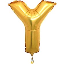Fırsat Ayı Fırsatayı  Balon Parti Y Harf Gold Folyo Balon 102 cm
