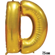 Fırsat Ayı Fırsatayı  75 cm D Harfi Folyo Balon Altın